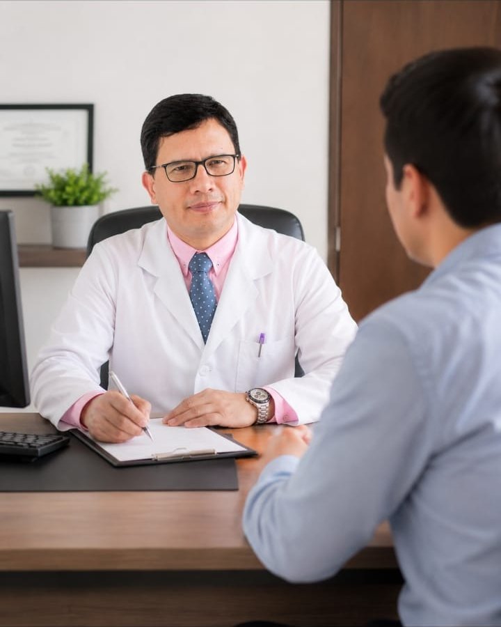 El Dr. Tarazona en consulta