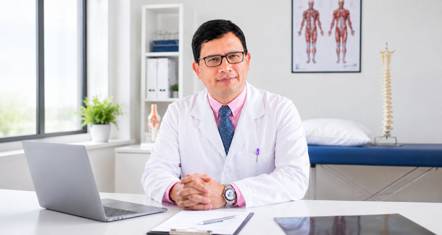 Dr. Camilo Tarazona en su consultorio